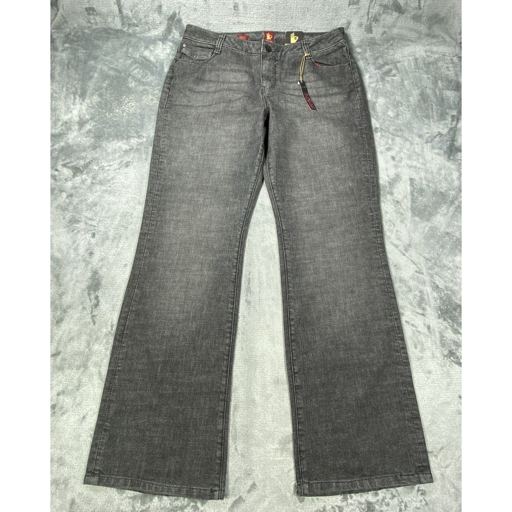 Vintage Sasson Womens Ohlala Jeans Size 14 Black Bootcut Boogie Fade NOS NEW
